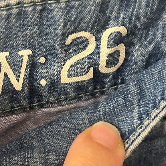 Anthropologie HOLDING HORSES Soft Chambray Denim Wide Leg  Trouser Jeans Size 26 - Picture 5 of 9